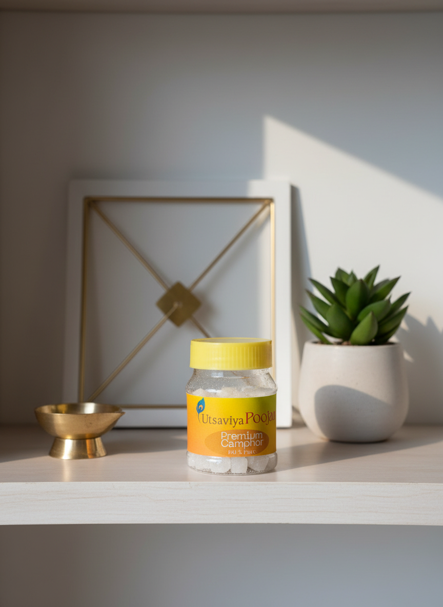 Utsaviya Camphor Jar in modern home temple