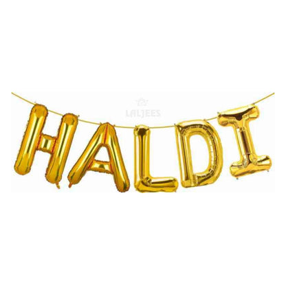 Haldi Ceremony Foil Ballons Banner