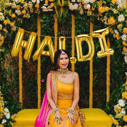 Haldi Ceremony Foil Ballons Banner