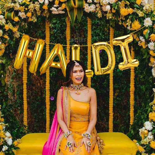 Haldi Ceremony Foil Ballons Banner