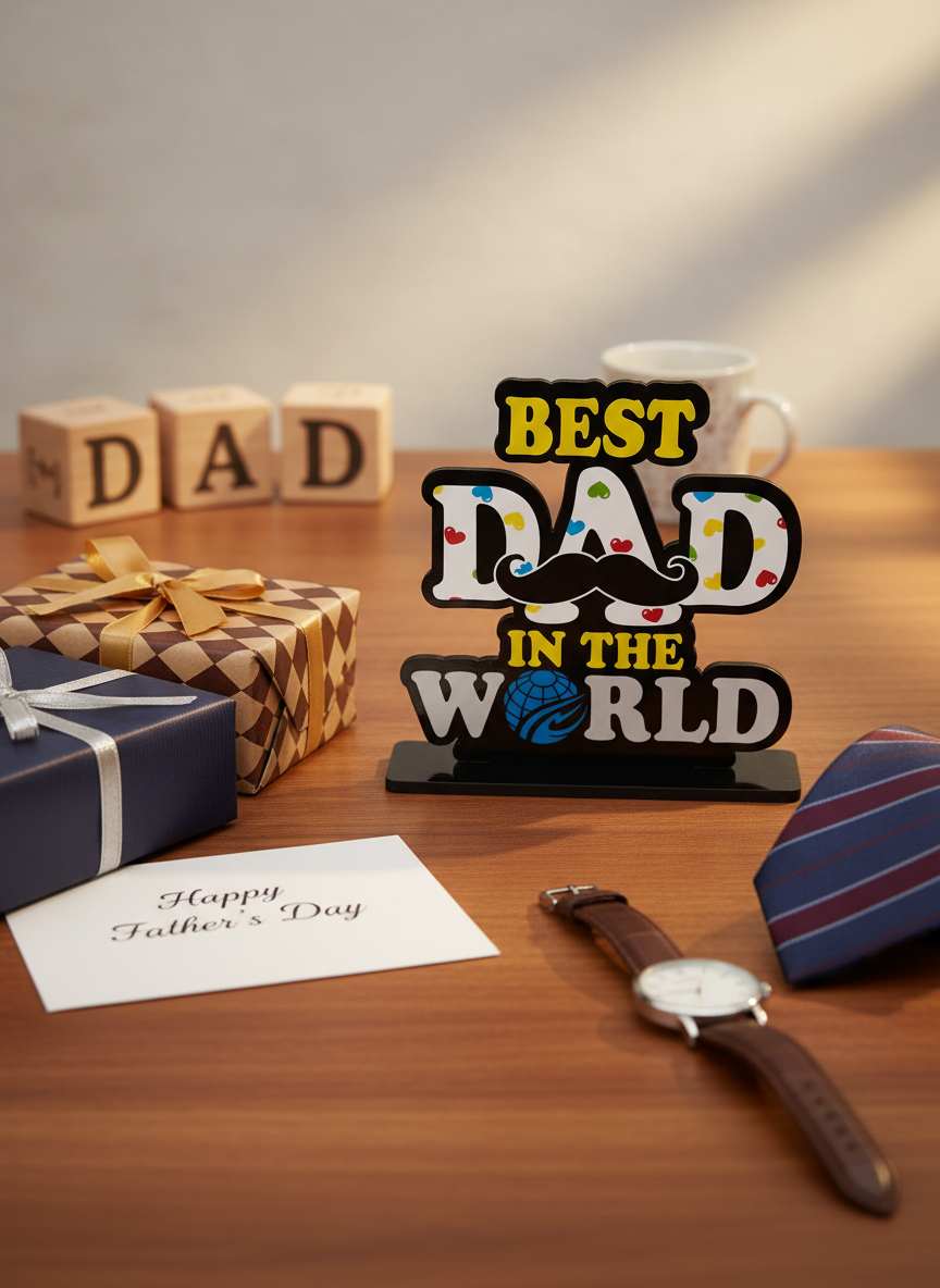 Best Dad Standee as gift presentation