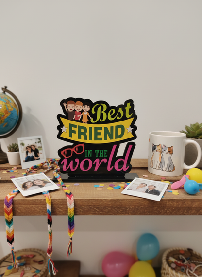 Best Friend Standee in vibrant Friendship Day setting