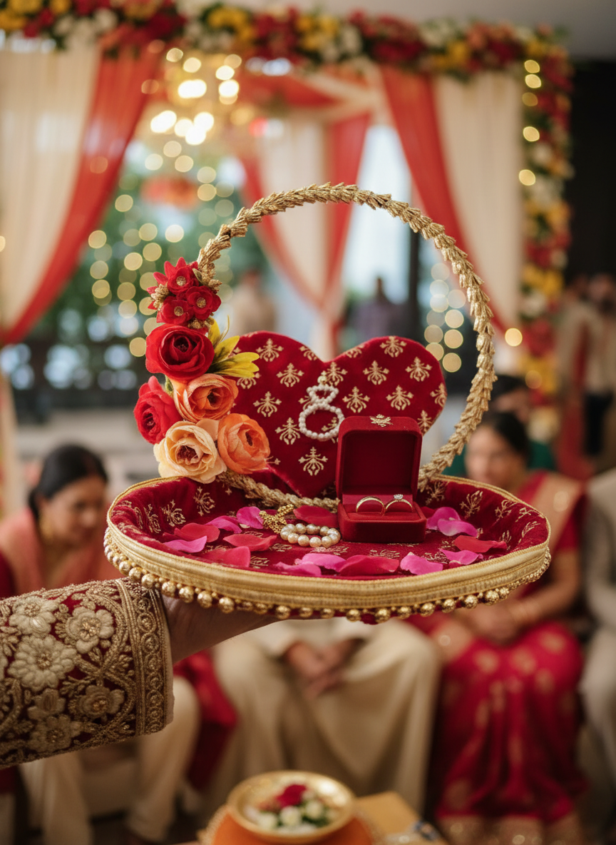 Engagement Platter in use during ceremony