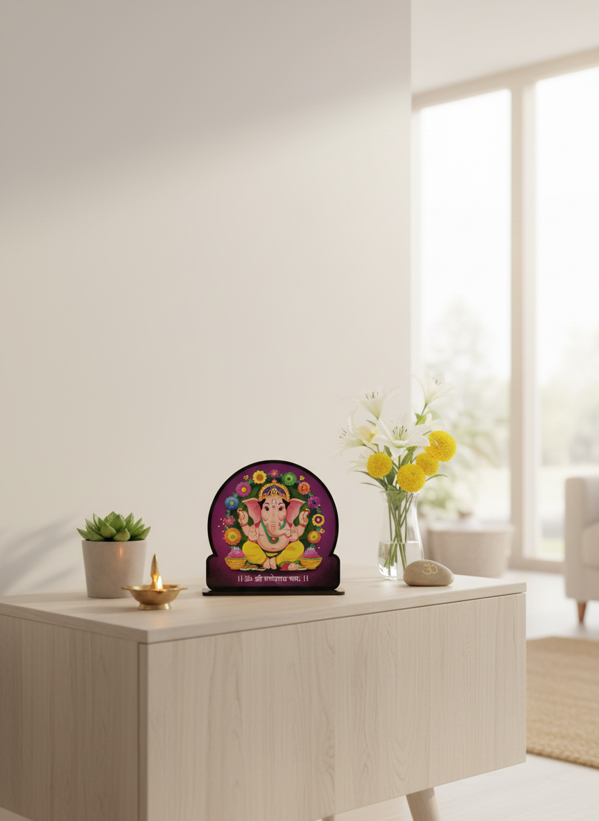 Ganesh Ji Standee in modern contemporary home