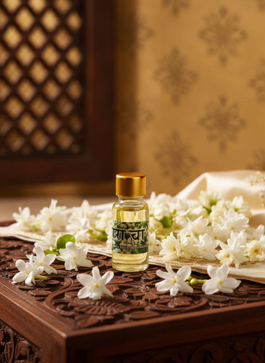 Itra Bottle Mogra with jasmine flowers