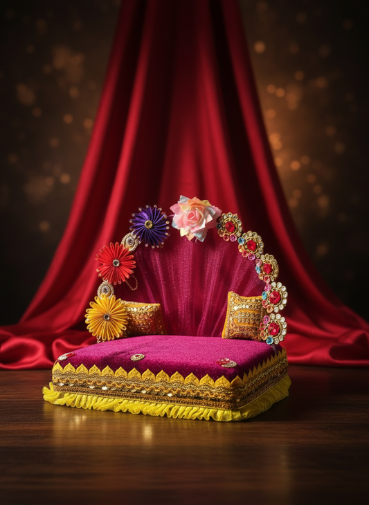 Laddu Gopal Singhasan craftsmanship detail