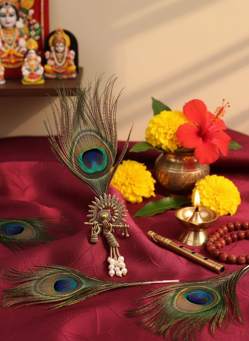 Mor Pankh Brooch with traditional elements