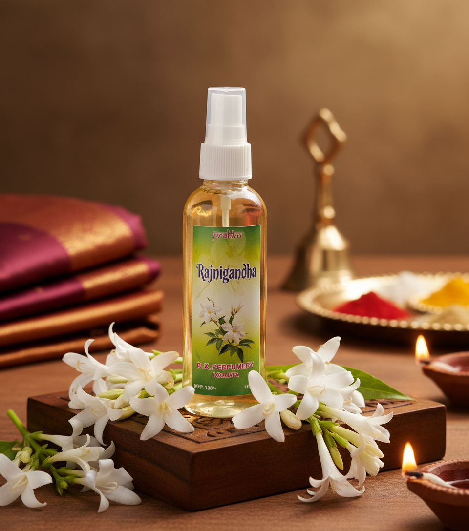 Pooja Perfume Rajnigandha with tuberose flowers