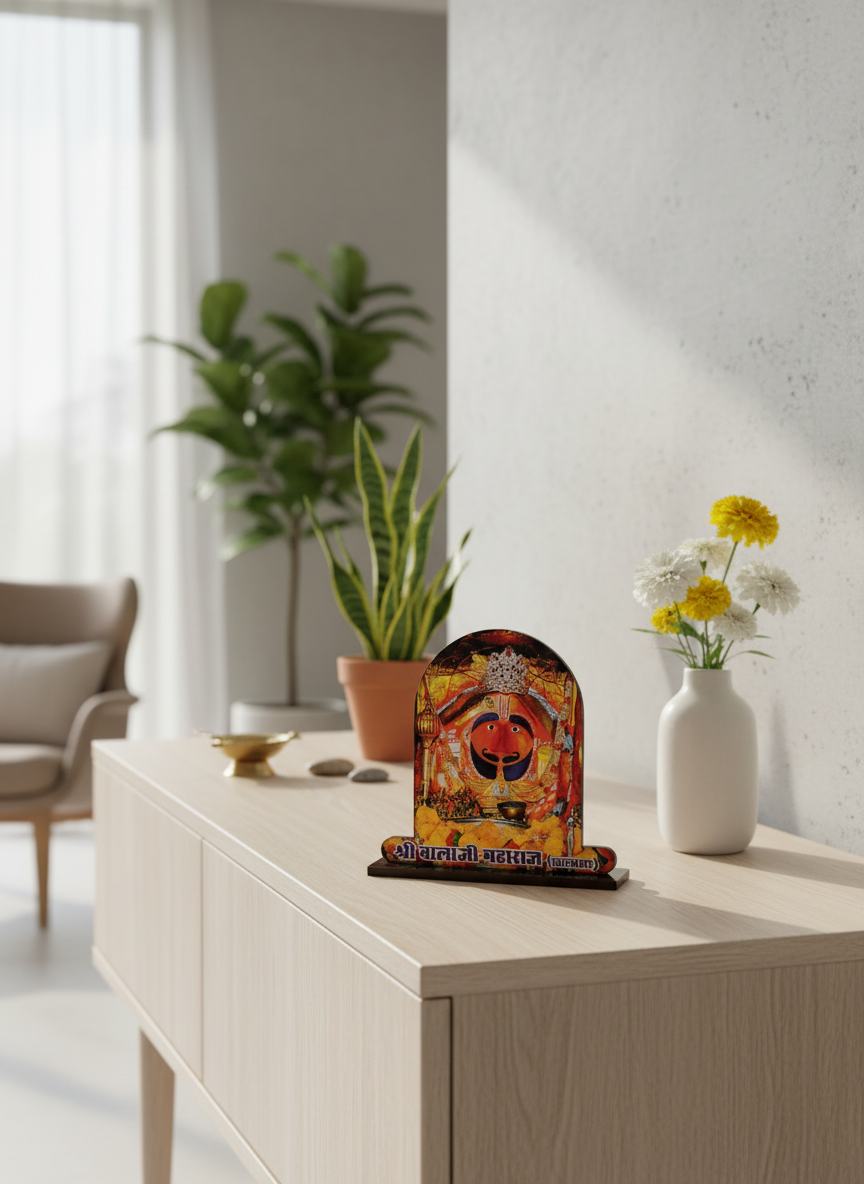 Salasar Balaji Standee in modern elegant home