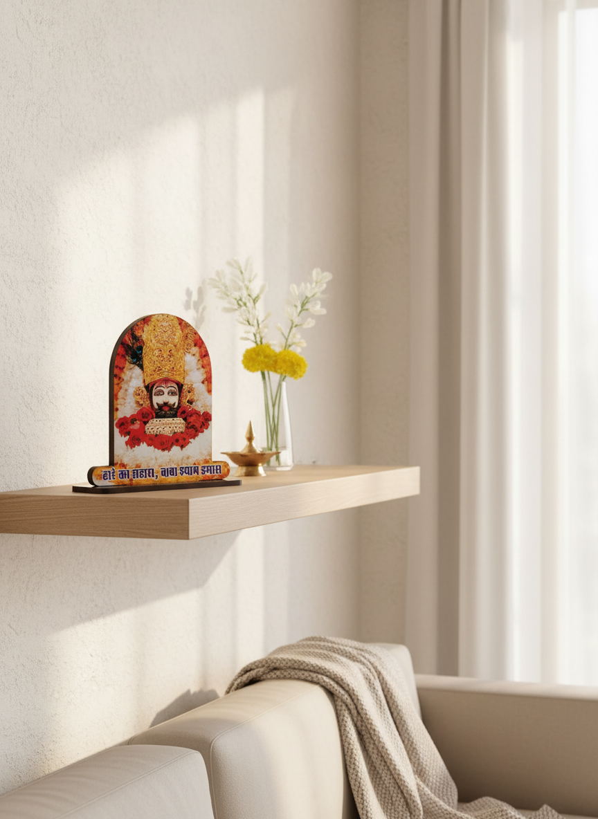 Shyam Baba Standee in contemporary home