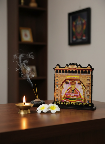 Shyam Baba Todan Dwar Standee in serene meditation corner