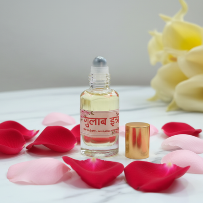 Utsaviya Gulab Itra with cap open